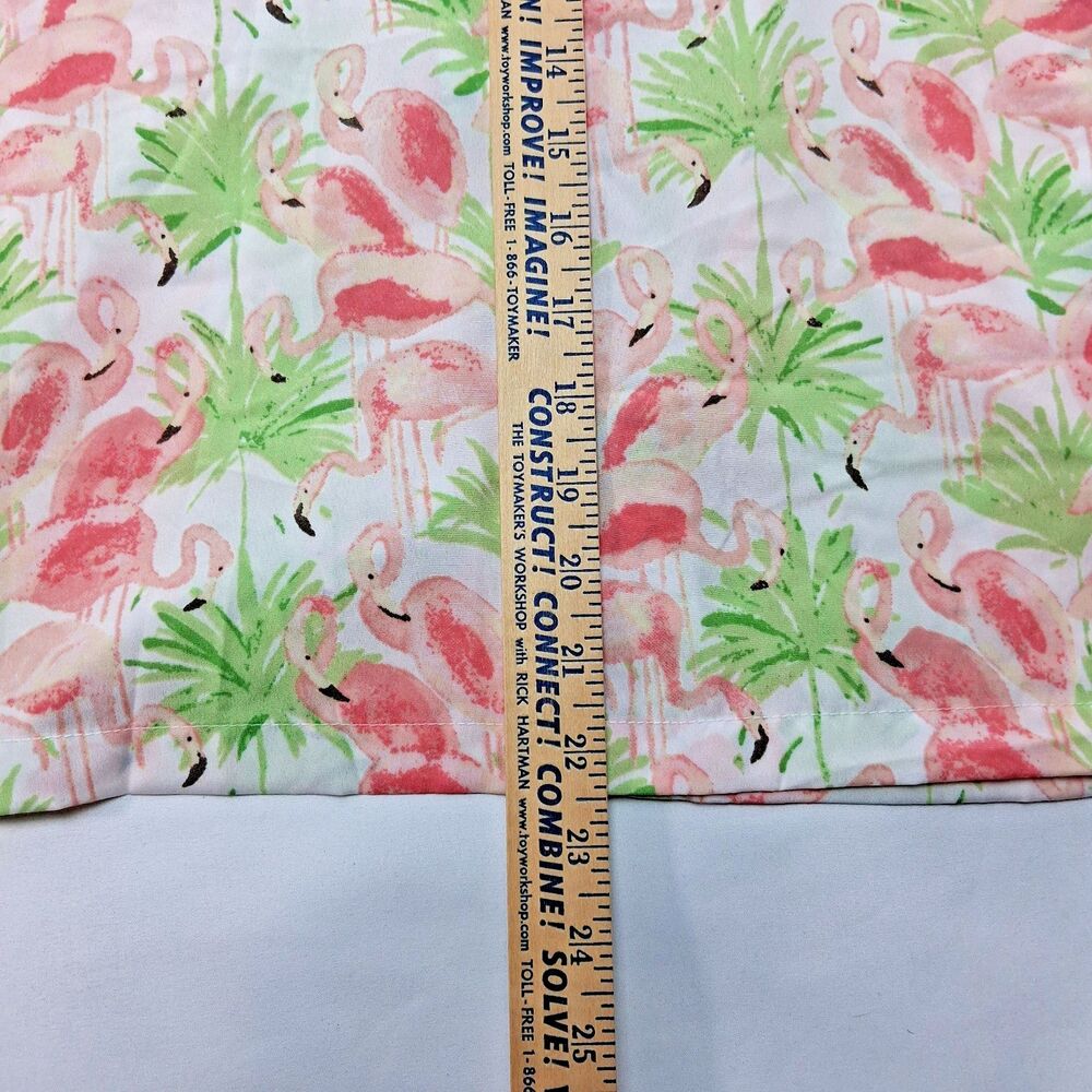 Cynthia Rowley Flamingo Palm Leaf Pajama Set Tropical Coastal Chic Loungewear  L - Picture 8 of 10